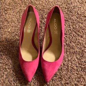 Pink sexy suede heels 👠